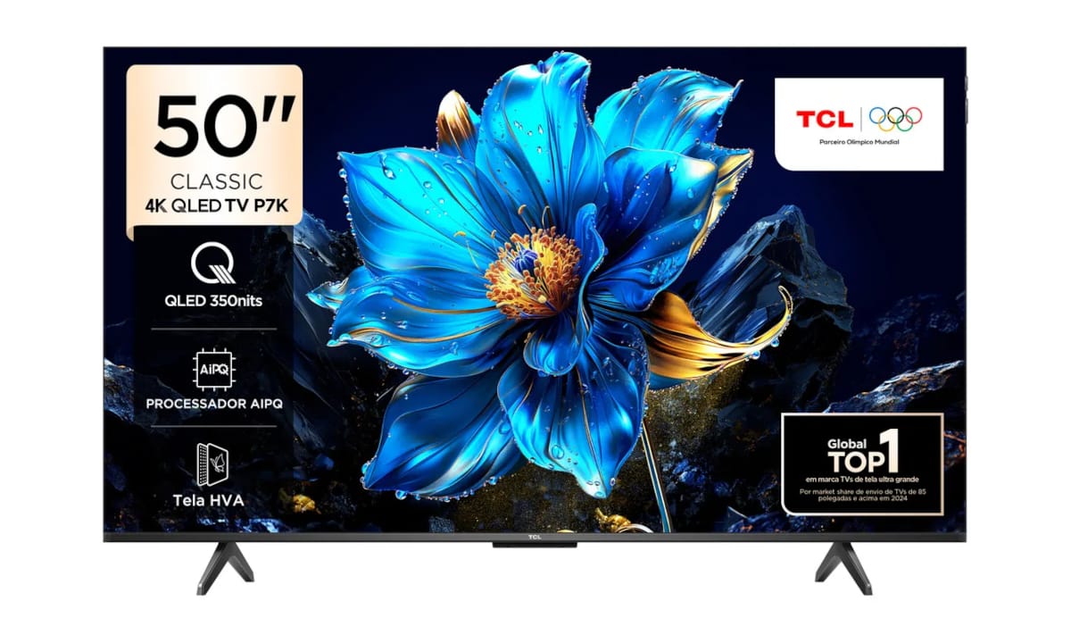 TV TCL 4K QLED 50″ com 14% de desconto!