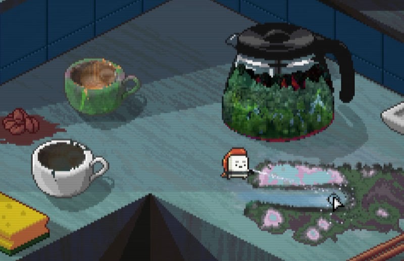 Moldwasher: conheça o jogo inusitado em que você controla um sushi caçador de insetos que limpa a casa