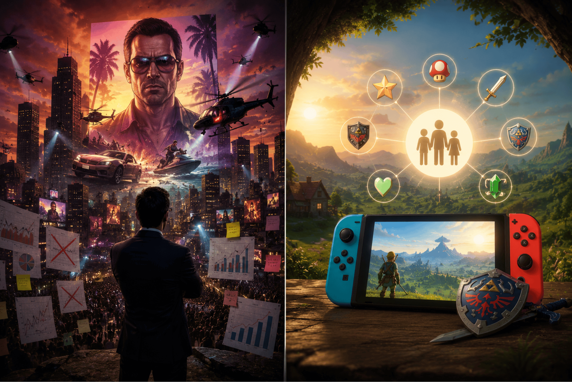 Lançamento de GTA 6: o impacto na indústria e a estratégia de mercado da Nintendo frente à Rockstar