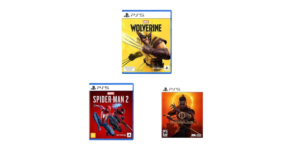 Marvel’s Wolverine, Spider-Man 2 e outros jogos de PS5 em promoção na Amazon