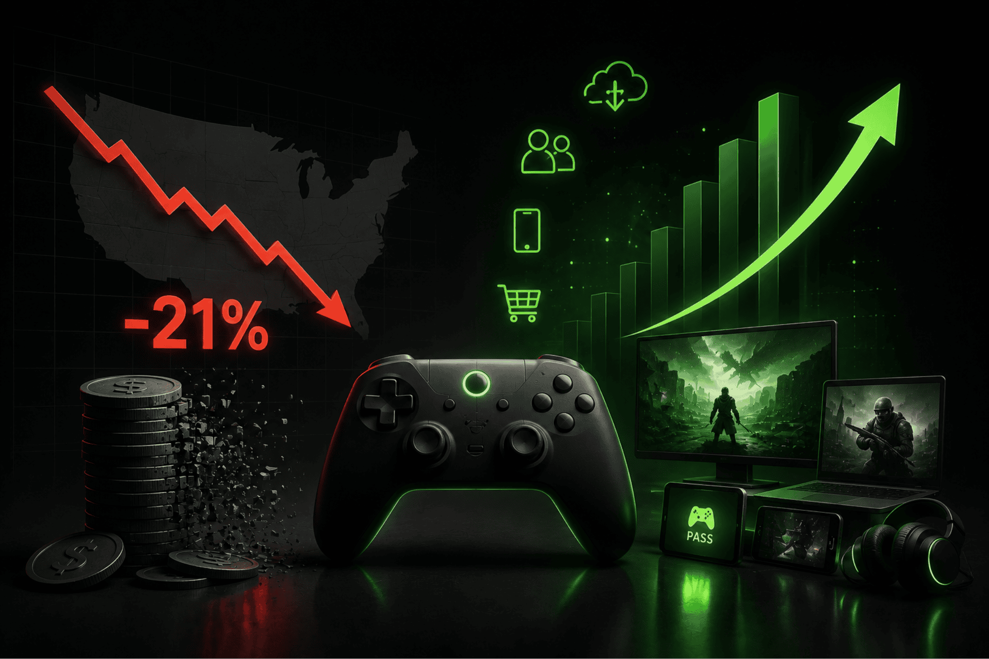 Gastos com games nos EUA caem 21%, mas cenário esconde um mercado mais saudável do que parece
