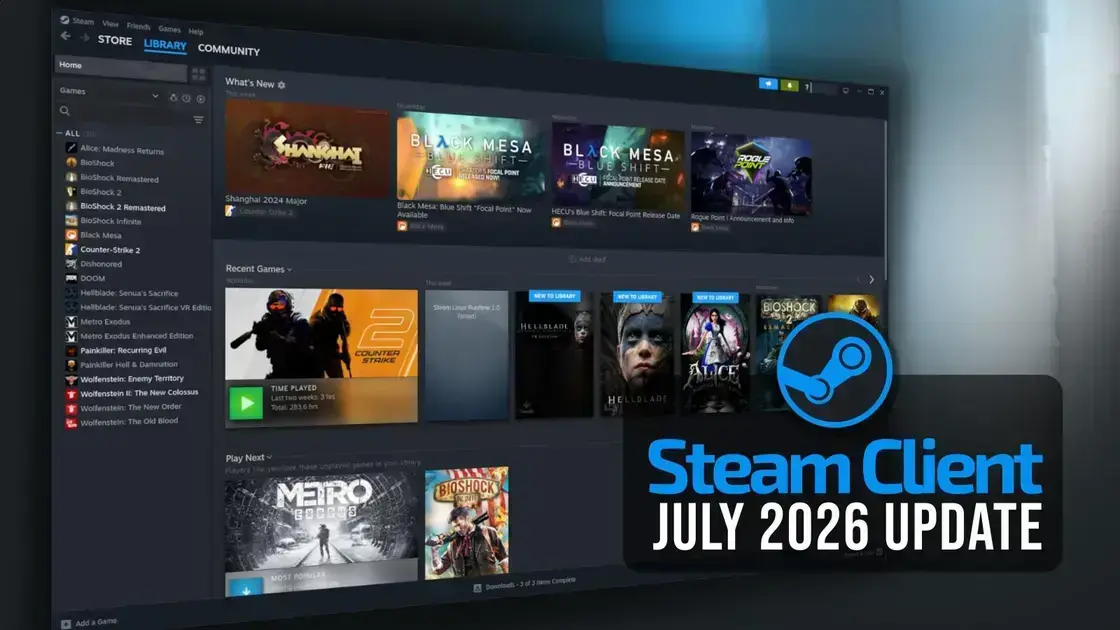 Atualização de julho da Steam traz Remote Play a 59,94 FPS e melhorias para Linux