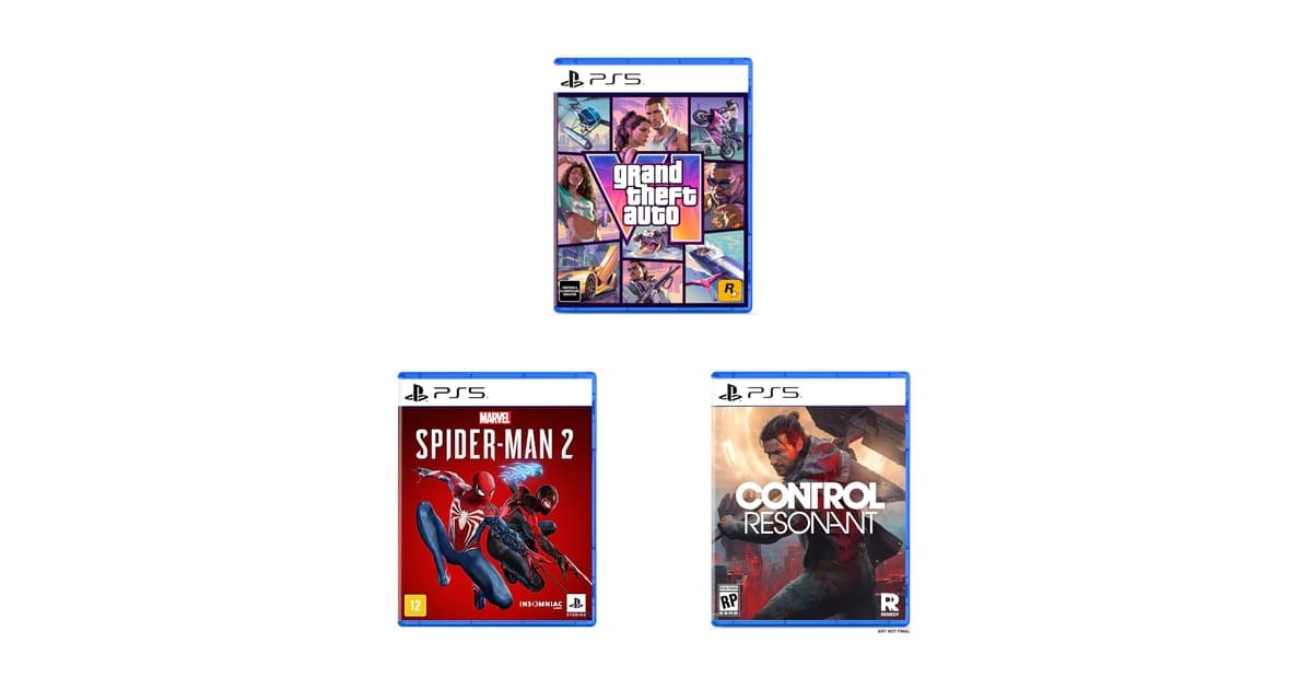 GTA VI, Spider-Man 2 e mais: confira uma seleção de jogos para PS5 em promoção na Amazon
