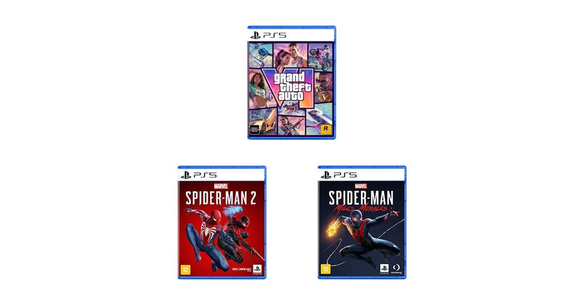 GTA VI, Spider-Man e outros jogos de PS5 estão em promoção na Amazon
