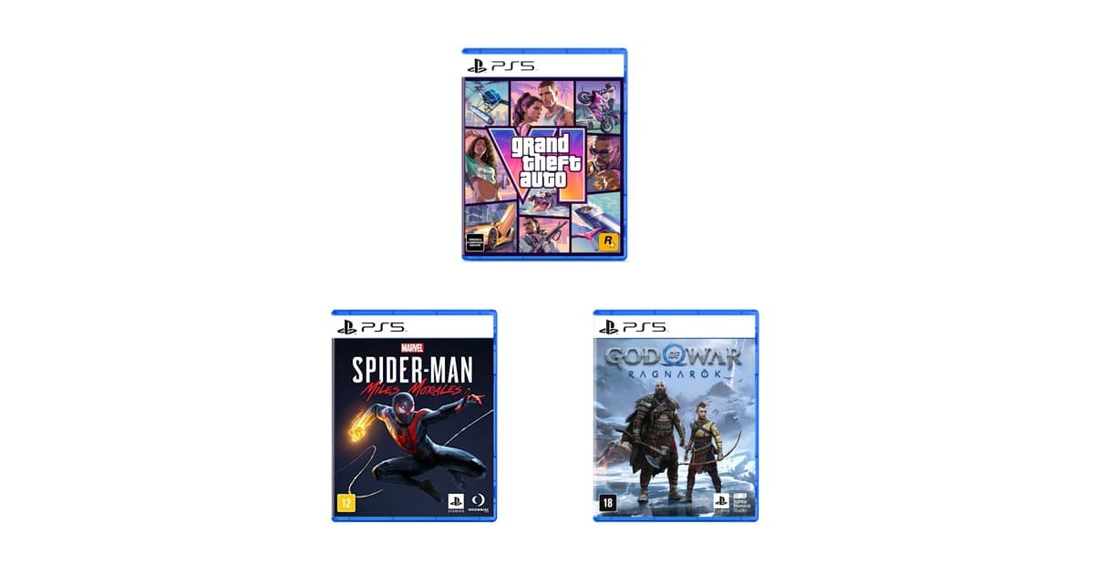 GTA VI, Spider-Man e God of War: seleção de jogos para PS5 em promoção na Amazon