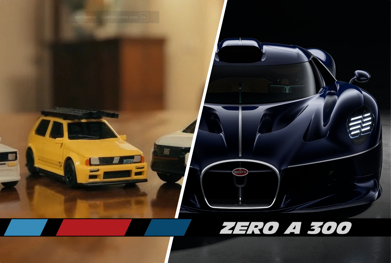 Fiat lança miniaturas comemorativas de 50 anos, o novo Bugatti Destrier e mais novidades do setor automotivo