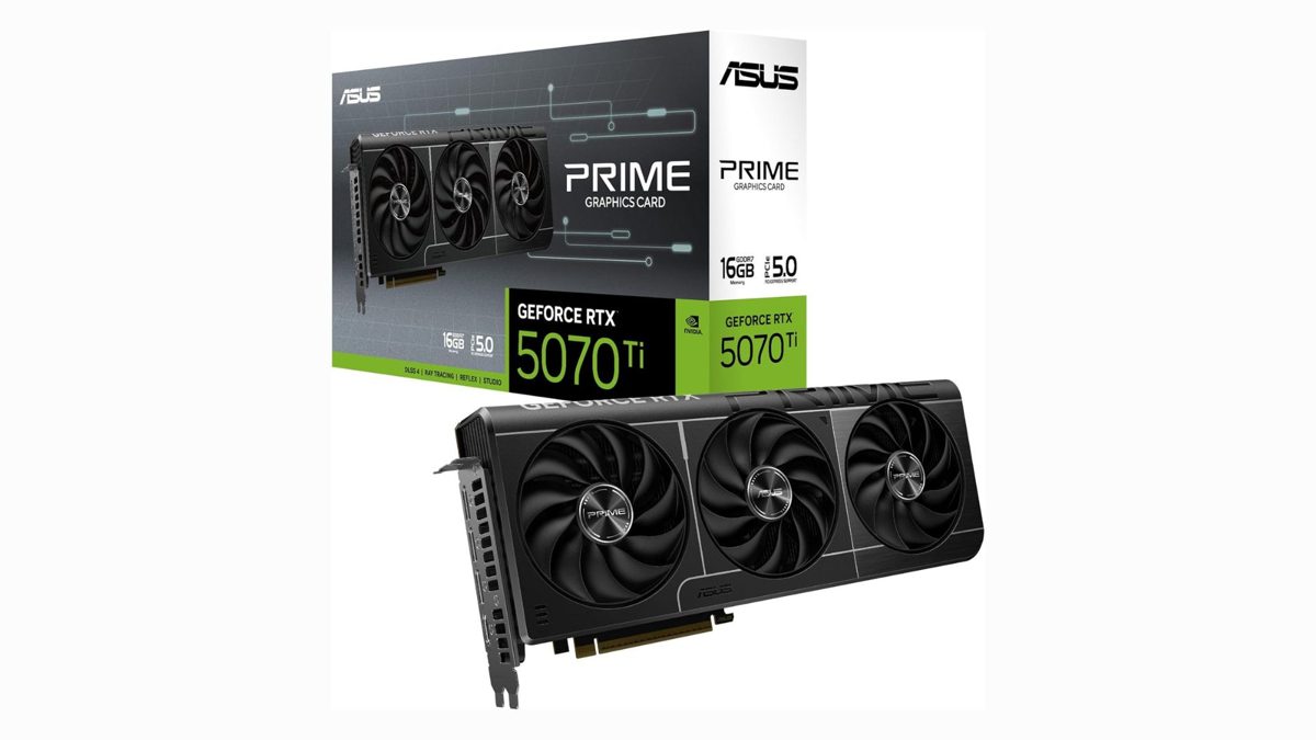 Placa de vídeo ASUS Prime RTX 5070 Ti atinge o menor preço histórico na Amazon