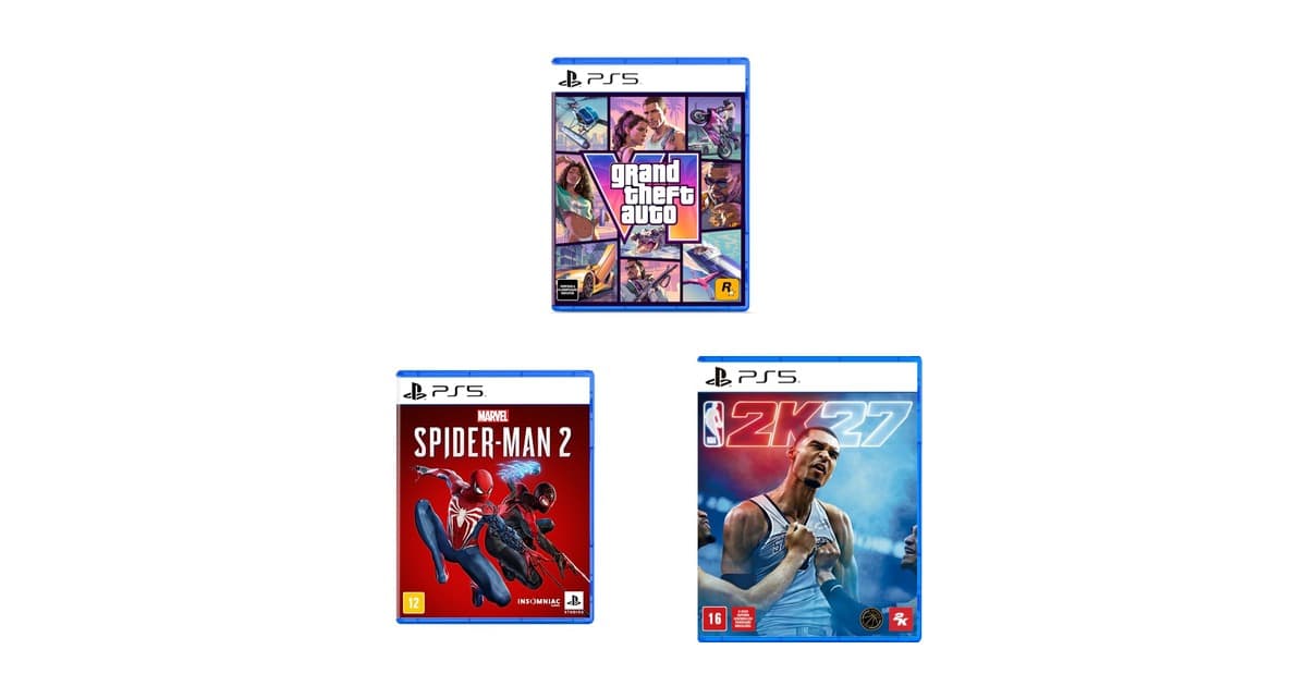 GTA VI, Spider-Man 2 e outros: confira ofertas de jogos para PS5