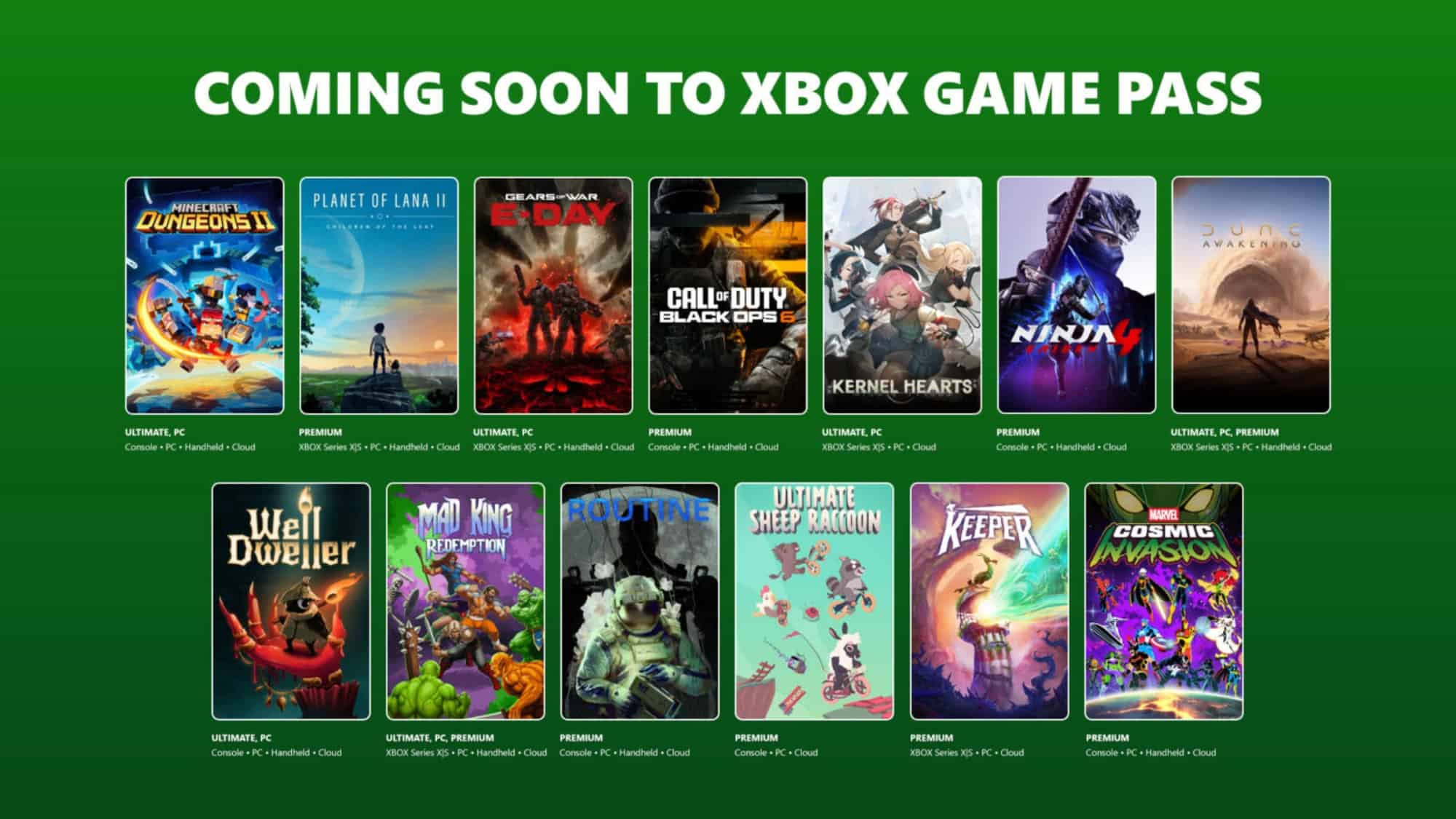 Xbox Game Pass recebe Ninja Gaiden 4, Dune: Awakening e outros jogos em setembro