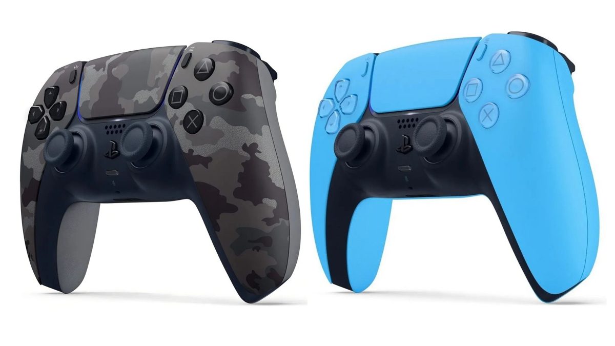 Saldão derruba preço dos controles DualSense nas cores Starlight Blue e Gray Camouflage no Mercado Livre
