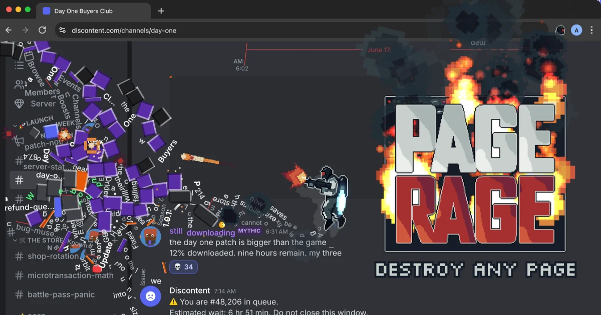 Page Rage transforma qualquer página da web em um alvo de destruição digital