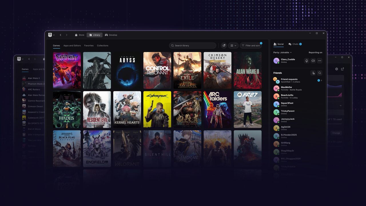 Epic Games revela novo launcher com IA e promete ser quase 50% mais rápido que a Steam