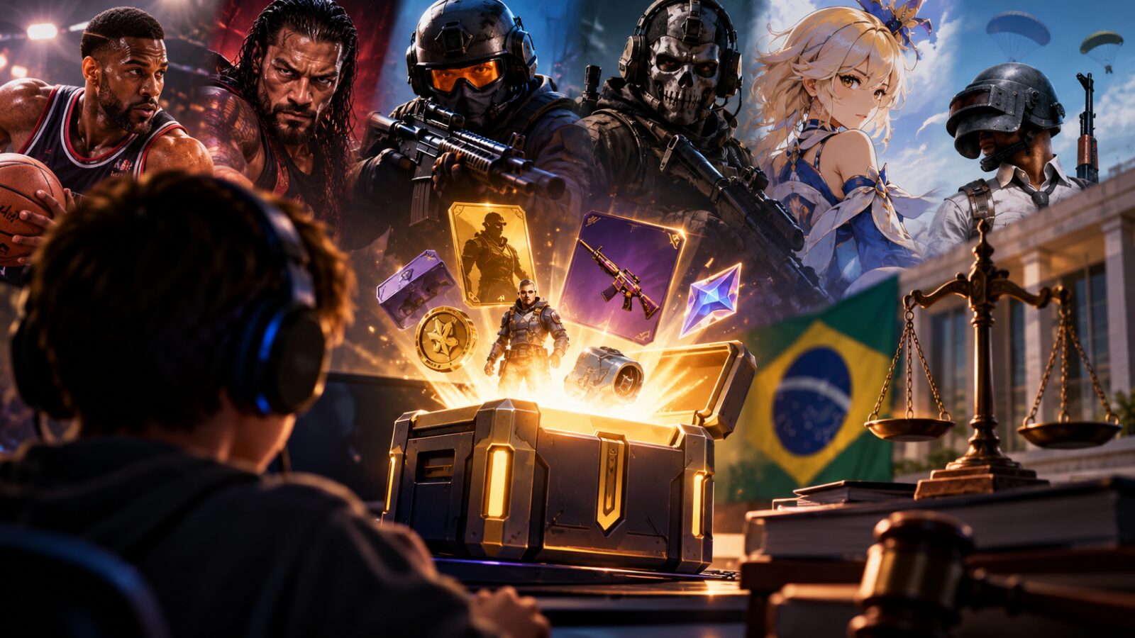 Brasil mira loot boxes: jogos populares, como CS2 e Genshin Impact, estão sob investigação no país