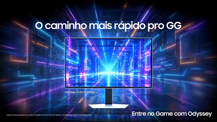 Monitores Samsung Odyssey marcam presença no BRAT 2026 em São Paulo, SP